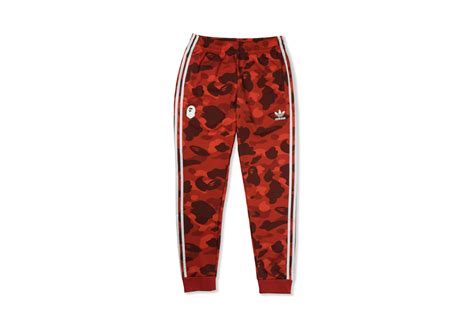 bape x adidas replica track pants|BAPE x adidas adicolor Track Pants Raw Red Men's .